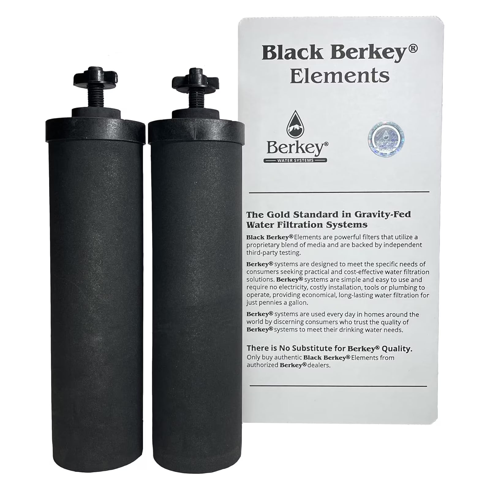 Berkey Authentic Black Berkey Replacement Elements BB9-2 Filters for Berkey Systems (set of 2)