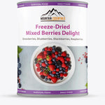 MOUNTAIN ESSENTIALS Freeze Dried 100% All Natural Mixed Berries 8 Oz Canned Food Healthy Fruit Snacks Shelf Stable Emergency Survival Camping Food Perfect for Backpacking or Home Meals Pack of 1