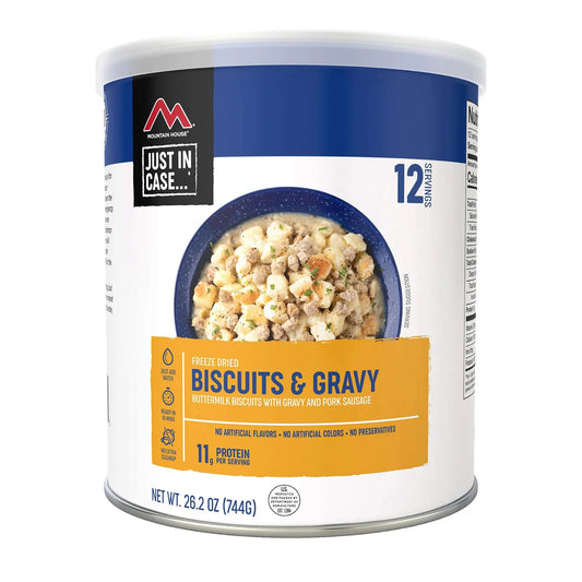 Mountain House Biscuits & Gravy #10 Can Case - survival food storage