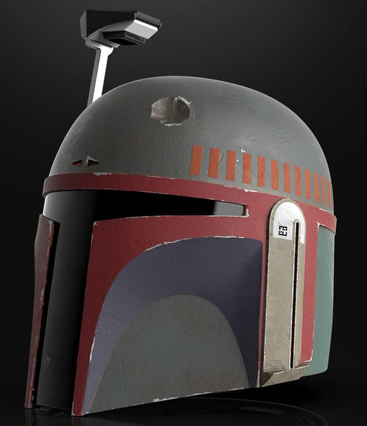 Mandalorian Bounty Hunter with the Star Wars The Black Series Boba Fett (Re-Armored) Premium Electronic Helmet