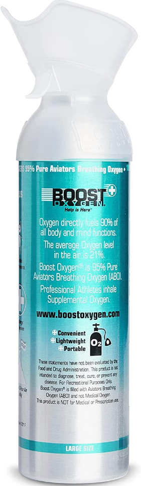 Boost Oxygen 10 Liter Pure Oxygen Canister Menthol Eucalyptus (4 Pack)