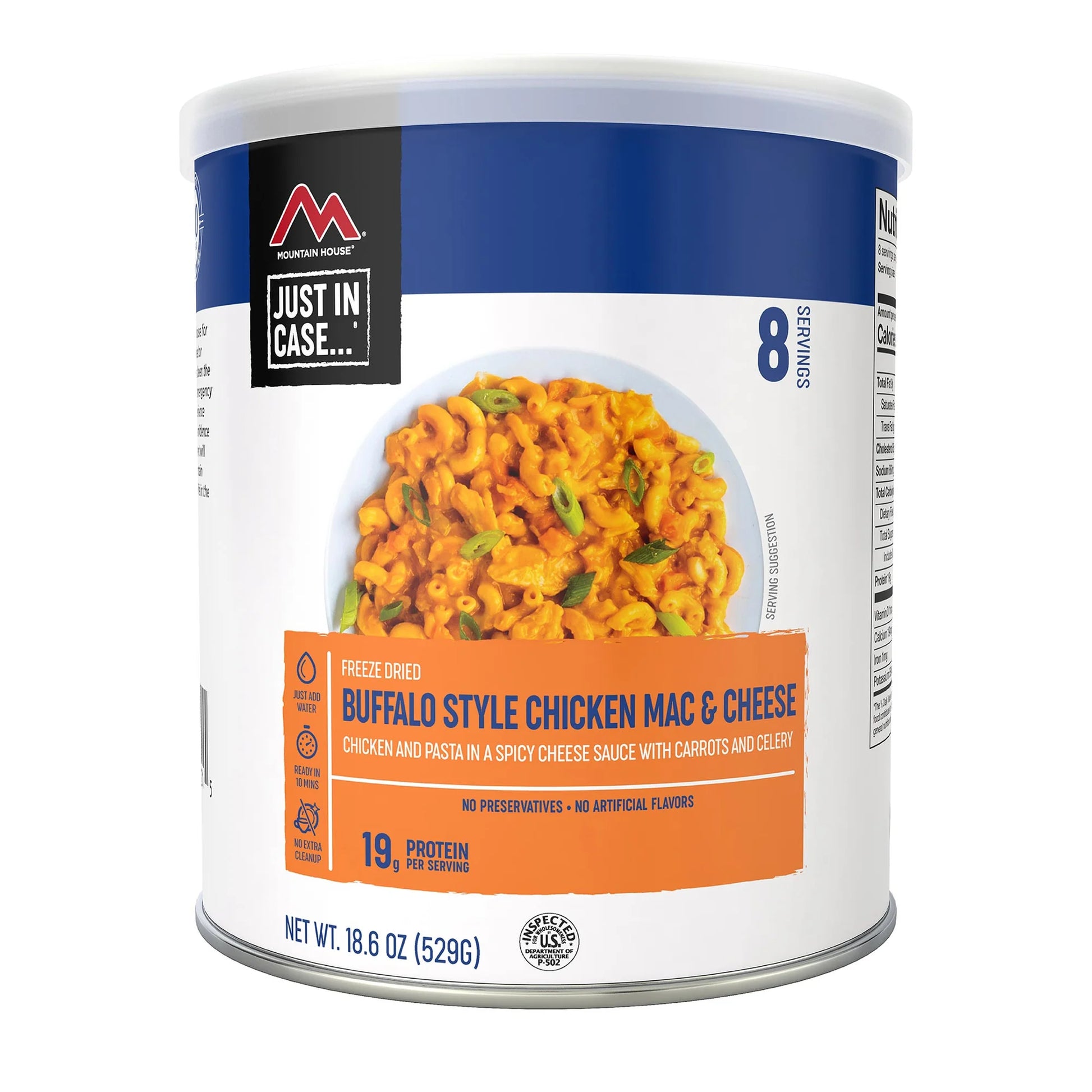 Freeze-Dried Survival & Emergency Food | Mountain House Buffalo Style Chicken Mac & Cheese #10 Can