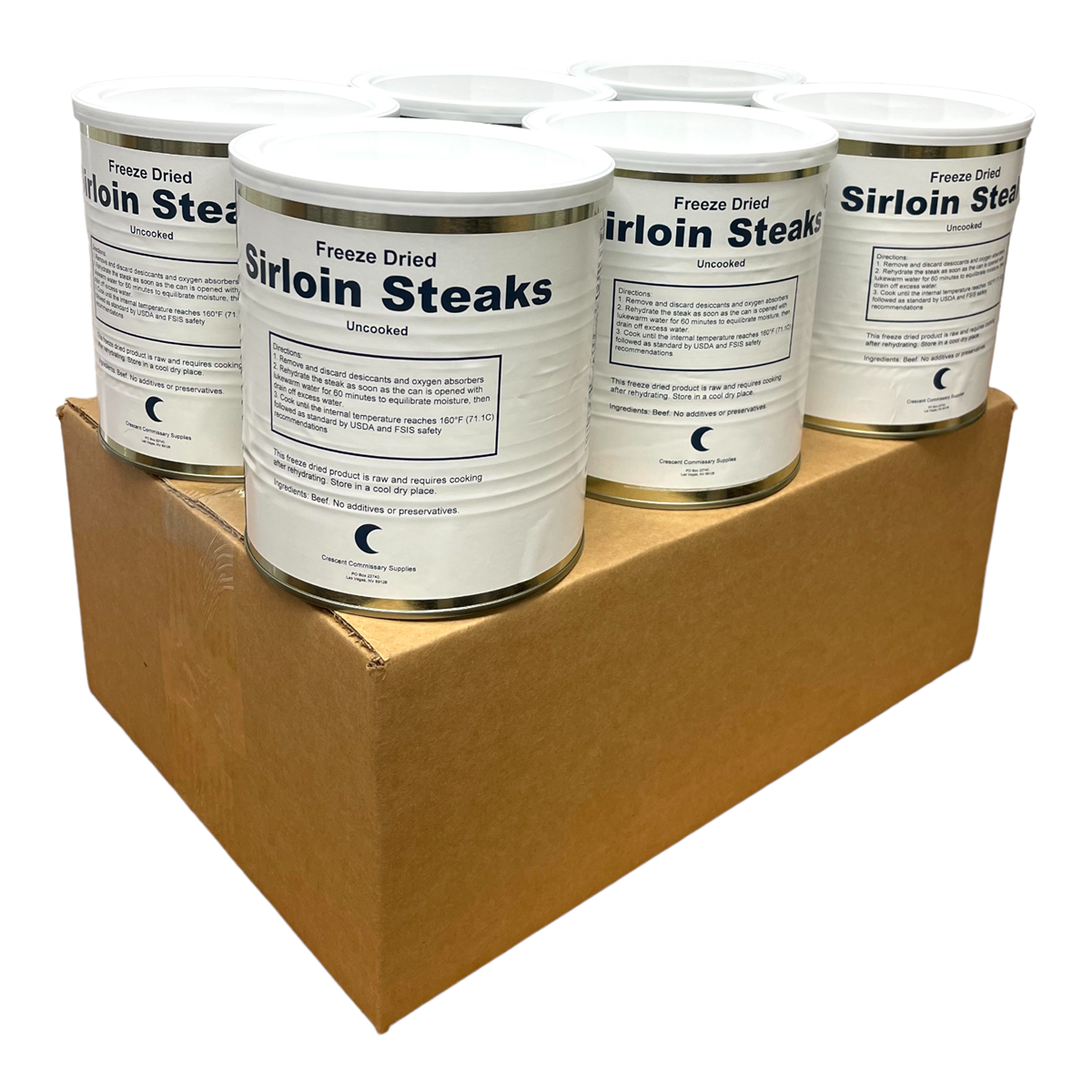 Military Surplus Freeze Dried Uncooked Sirloin Steaks (Beef)