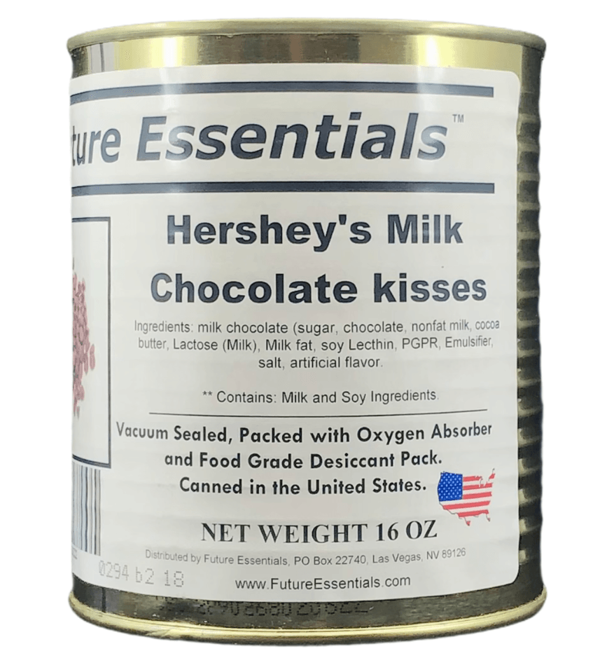 Future Essentials Hershey's Mini Milk Chocolate Kisses (Case of 12 Cans)
