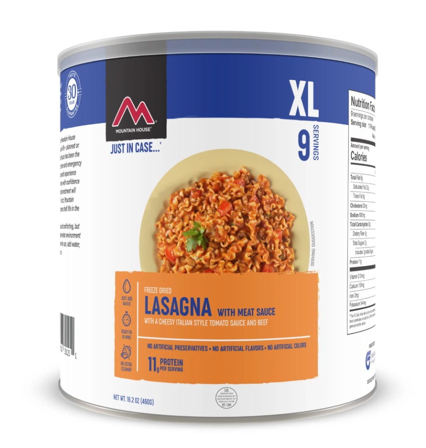Mountain House Lasagna with Meat Sauce Freeze Dried Food-Entree #10 Cans
