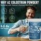 A2 Colostrum Powder 3.5 Oz Bovine Grass Fed Above 40% IGG Gluten Free Non GMO Sugar Free with 1 Year Shelf Life 50 Servings Dietary Supplement Immune Support Muscle Recovery Pack of 1