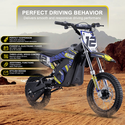 MotoTec 36v 1000w (HP112E) Electric Dirt Bike