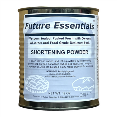 Future Essentials Canned Shortening Powder for baking and cooking | Long Term Storage Shelf Stable | Emergency Survival Food Supply, Camping & Backpacking #2.5 size Can