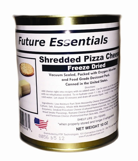 Stock up on Future Essentials Freeze Dried Shredded Pizza Cheese today and experience the ultimate pizza cheese experience!
