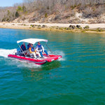 SeaEagle FastCat 14 Inflatable Catamaran Boat Swivel Seat Canopy Package