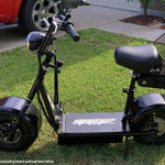 MotoTec Fatboy Electric Scooter 48v 800w - Fat Tire & Big Wheel with Seat, Top Speed 22MPH, Max Range 15 Miles.