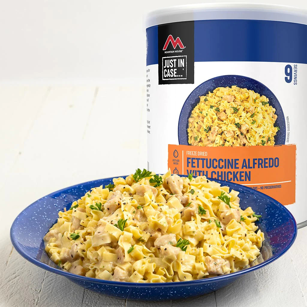 Mountain House Fettuccine Alfredo with Chicken #10 Can | Freeze-Dried Survival & Emergency Food | 9 Servings