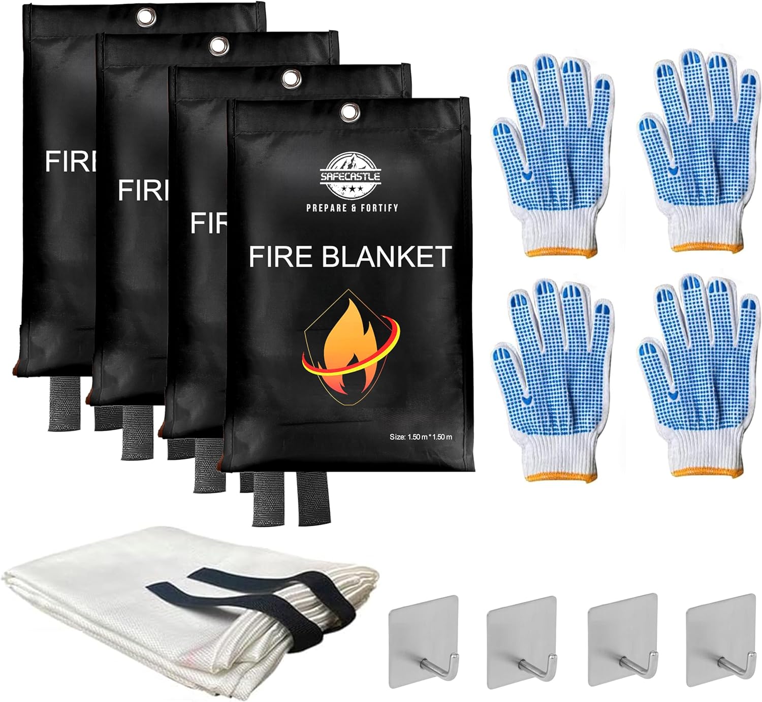 Emergency Fire Blanket Wall Mountable in Plastic Case – Natural Disaster  Survival Products