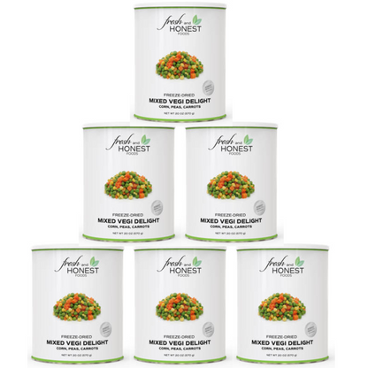 Fresh and Honest Foods 100% All Natural Freeze Dried Mixed Vegi II (Peas, Corn, Carrots) 20.1 OZ #10 Can