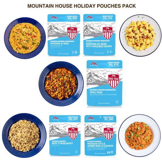 Mountain House Holiday Pouches Pack | best survival food