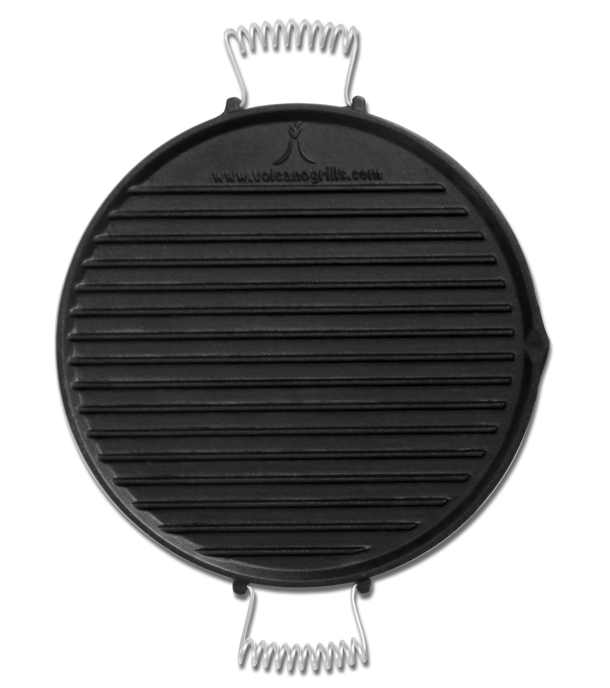 Volcano Grills Reversible Pre-Seasoned Cast Iron Griddle/Skillet, Black