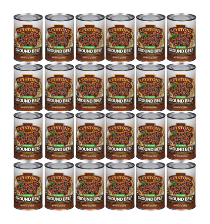 Keystone Meats All Natural Ground Beef, 14 Ounce 24 cans