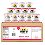 Werling & Sons Canned Hamburger 28 Oz Fully Cooked Ground Beef