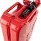 Wavian USA Authentic NATO Jerry Can and Spout System - Rust-Proof, EPA & CARB Compliant, Red, 20 Litre, Wavian 5 Gallon Gas Cans for Gasoline