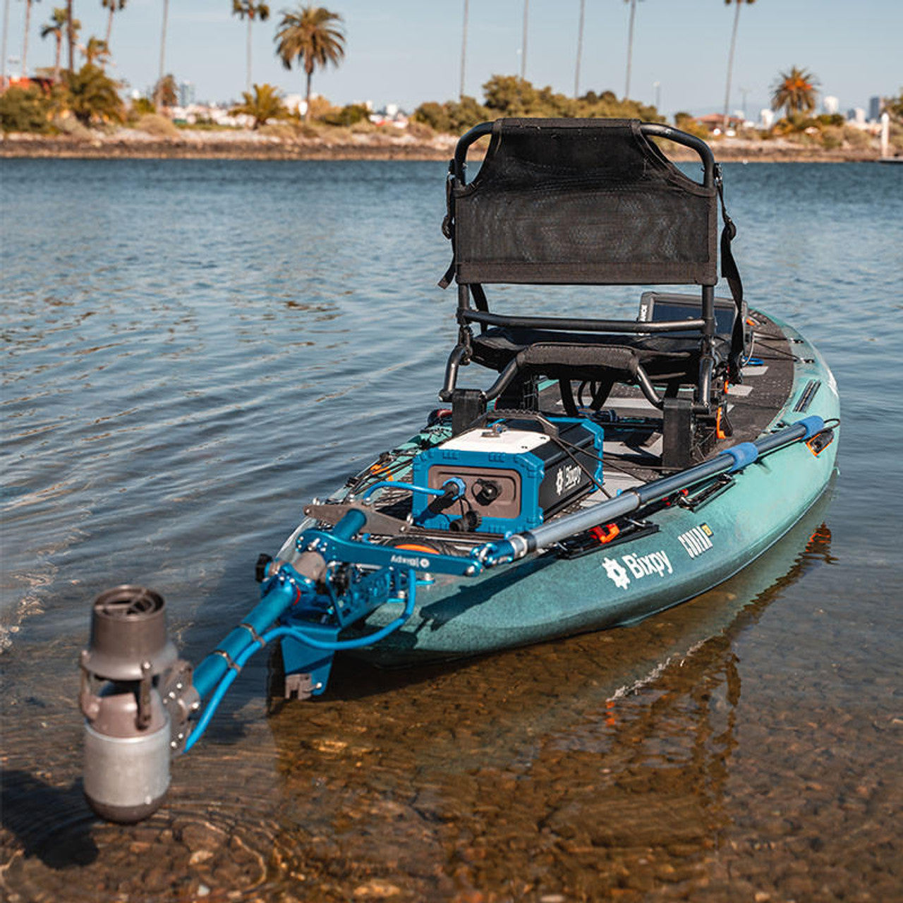 Bixpy K-1 Outboard Kit with SUN80 Solar Panel - Electric Marine Trolling Motor with 378 Wh Battery,Perfect for Kayak, Inflatable Watercraft, Paddle Boards