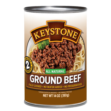 Keystone Meats All Natural Ground Beef (14 oz / 24 cans per case)