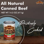 Keystone Meats 24 Cans Variety Pack – All Natural Fully Cooked Canned Meat (6 Beef, 4 Chicken, 4 Turkey, 4 Pork –14.5 oz | 6 Ground Beef –14 oz) – Pantry Staple, Emergency, Camping 5 Years Shelf Life
