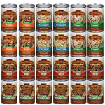 Keystone Meats 24 Cans Variety Pack – All Natural Fully Cooked Canned Meat (6 Beef, 4 Chicken, 4 Turkey, 4 Pork –14.5 oz | 6 Ground Beef –14 oz) – Pantry Staple, Emergency, Camping 5 Years Shelf Life