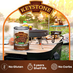 Keystone Meats 24 Cans Variety Pack – All Natural Fully Cooked Canned Meat (6 Beef, 4 Chicken, 4 Turkey, 4 Pork –14.5 oz | 6 Ground Beef –14 oz) – Pantry Staple, Emergency, Camping 5 Years Shelf Life