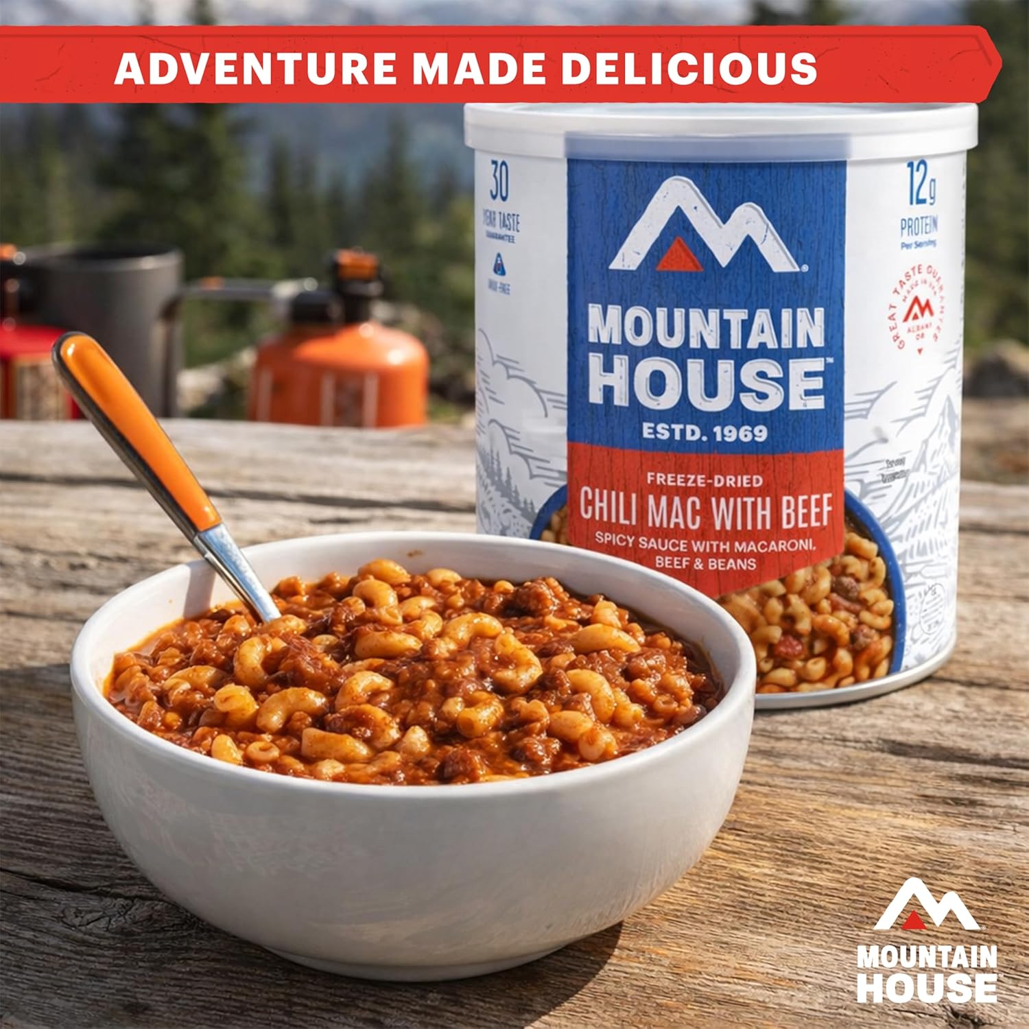 Mountain House Chili Mac with Beef #10 Can | Freeze-Dried Food for Camping | Bulk Emergency Food Storage Long Shelf Life - 6 Cans