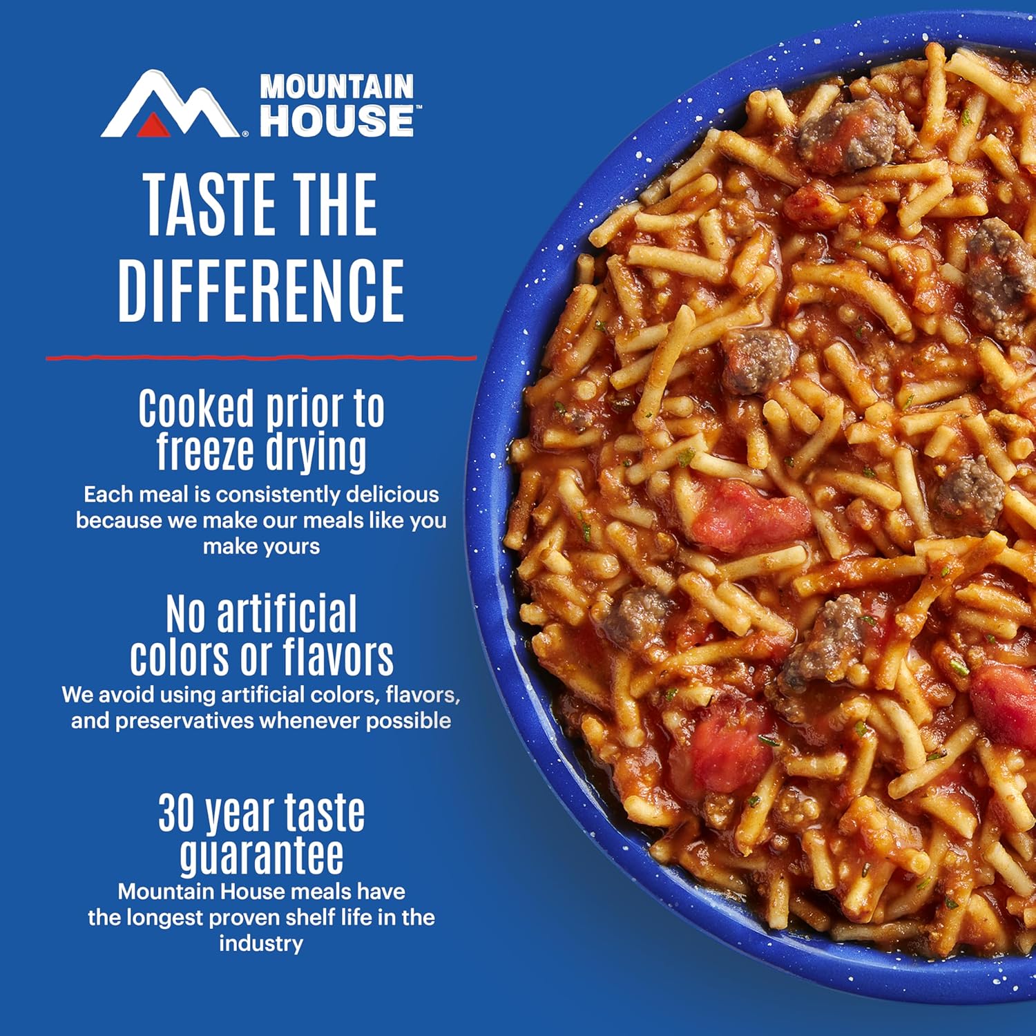Mountain House Spaghetti with Meat Sauce #10 Can | Freeze Dried, Ready to Eat, Survival & Emergency Food - 6 Cans