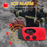 Emergency Weather Radio with AM/FM/NOAA Reception, Hand Crank Operation, LED Flashlight, Portable Radio for Camping & Emergency Preparedness