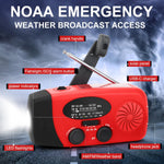 Emergency Weather Radio with AM/FM/NOAA Reception, Hand Crank Operation, LED Flashlight, Portable Radio for Camping & Emergency Preparedness