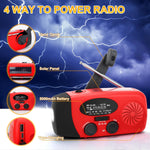 Emergency Weather Radio with AM/FM/NOAA Reception, Hand Crank Operation, LED Flashlight, Portable Radio for Camping & Emergency Preparedness