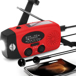 Emergency Weather Radio with AM/FM/NOAA Reception, Hand Crank Operation, LED Flashlight, Portable Radio for Camping & Emergency Preparedness