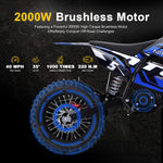 MotoTec 60v 2000w Pro Electric Dirt Bike Lithium (HP115E)