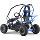 Blue MotoTec Maverick Go Kart with 36V 1000W Power