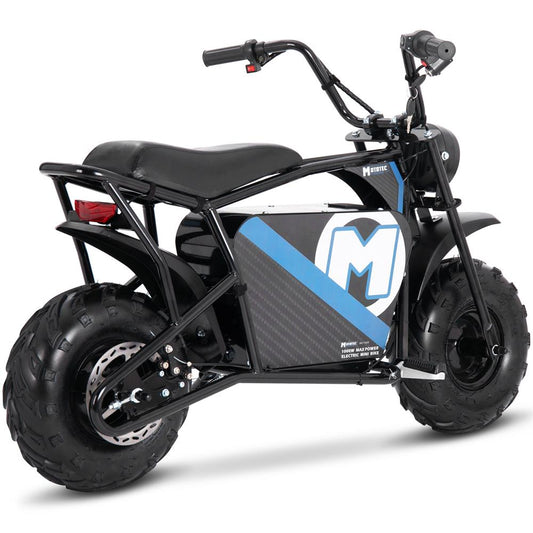 Black MotoTec 48V 1000W Electric-Powered Mini Bike