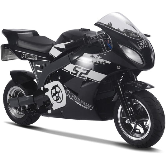 A black electric superbike with a sleek design and powerful motor.