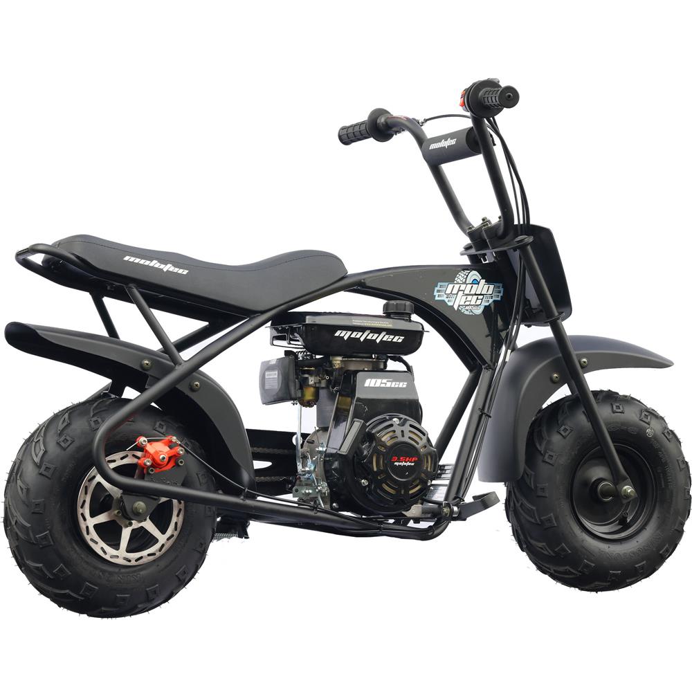 MotoTec 105cc 3.5HP Gas Powered Mini Bike, Black
