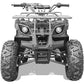 The front and rear suspension of the ATV. It helps absorb shocks and bumps, ensuring a smooth and controlled ride.