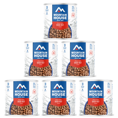 Mountain House Freeze-Dried Diced Beef (#10 Can) | Emergency Food Storage | Long Shelf Life Meat