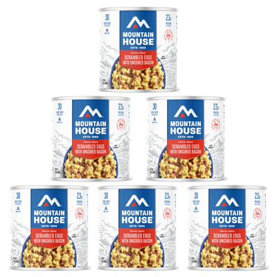 Mountain House Scrambled Eggs with Uncured Bacon | Freeze Dried Survival & Emergency Food | #10 Can | Gluten-Free