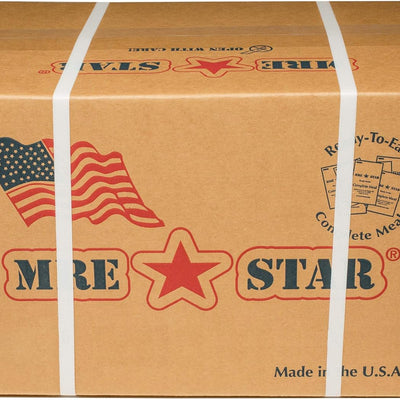 MRE STAR Survival Meal Box – Emergency Meals Ready to Eat with Accessories and FRH – Compact and Lightweight Packaging – Extended Shelf Life – 12 pcs Individual Fully Cooked Meals