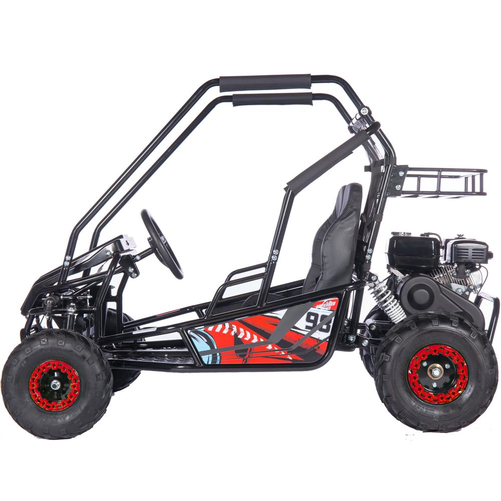 Red MotoTec Mud Monster XL 212cc 2-Seat Go Kart with Full Suspension