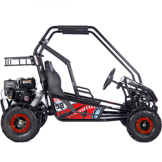 Mototec Mud Monster Xl 212cc 2 Seat Go Kart Full Suspension Red, 4-Stroke Engine, 25mph Top Speed, 400 lbs Max Rider Weight