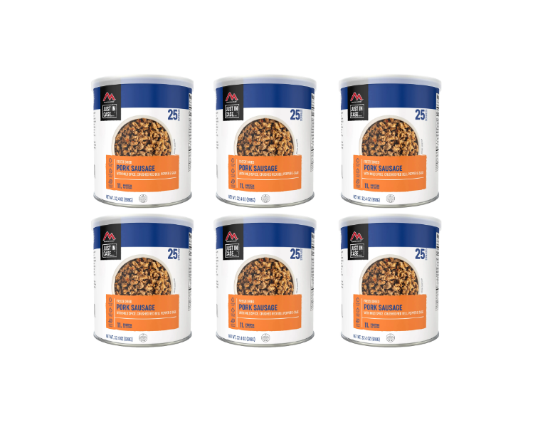 Mountain House Pork Sausage #10 Can | Freeze Dried Survival & Emergency Food | 25 Servings