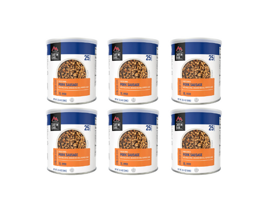 Mountain House Pork Sausage #10 Can | Freeze Dried Survival & Emergency Food | 25 Servings