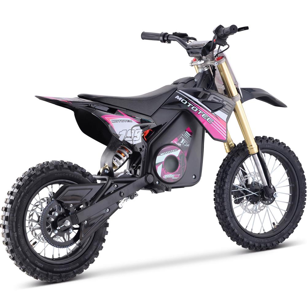 MotoTec 48v Pro Electric Dirt Bike 1600w Lithium Pink
