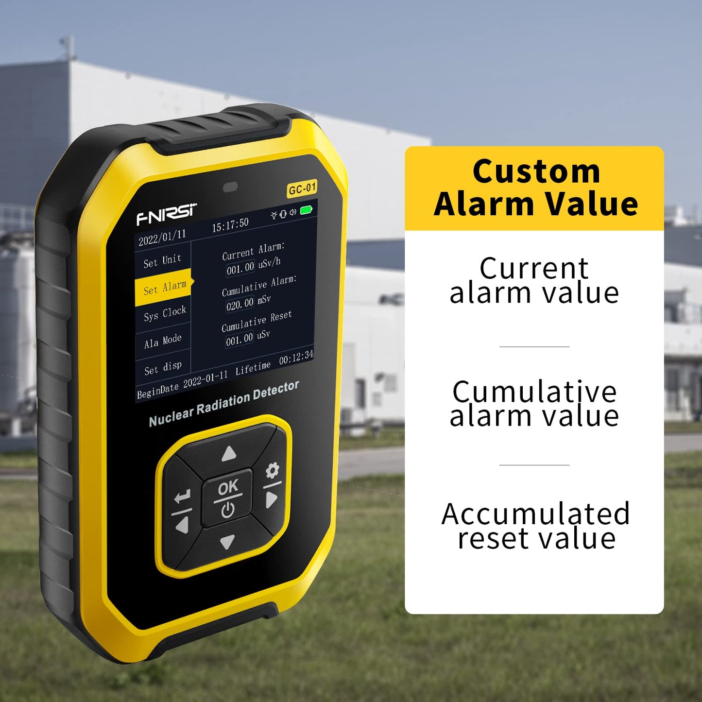 FNIRSI GC-01 Geiger counter Nuclear Radiation Detector - Personal Dosimeter