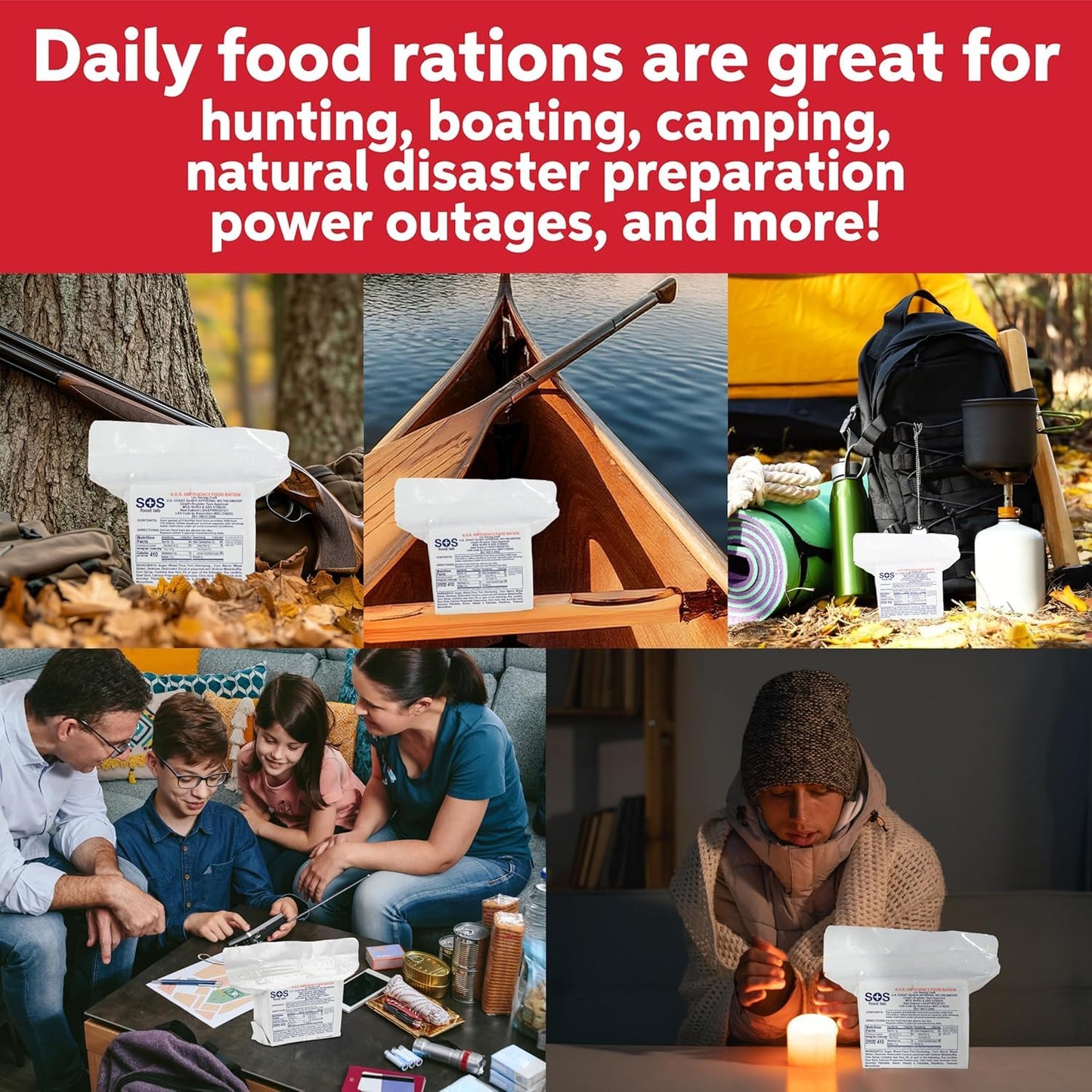 SOS Food Lab 2400 Calorie Emergency Food Bar – Case of 40 | 5-Year Shelf Life, Kosher Certified Survival Rations | High Energy Disaster Preparedness Supply for Camping, Hiking, Emergency Kits & Preppers